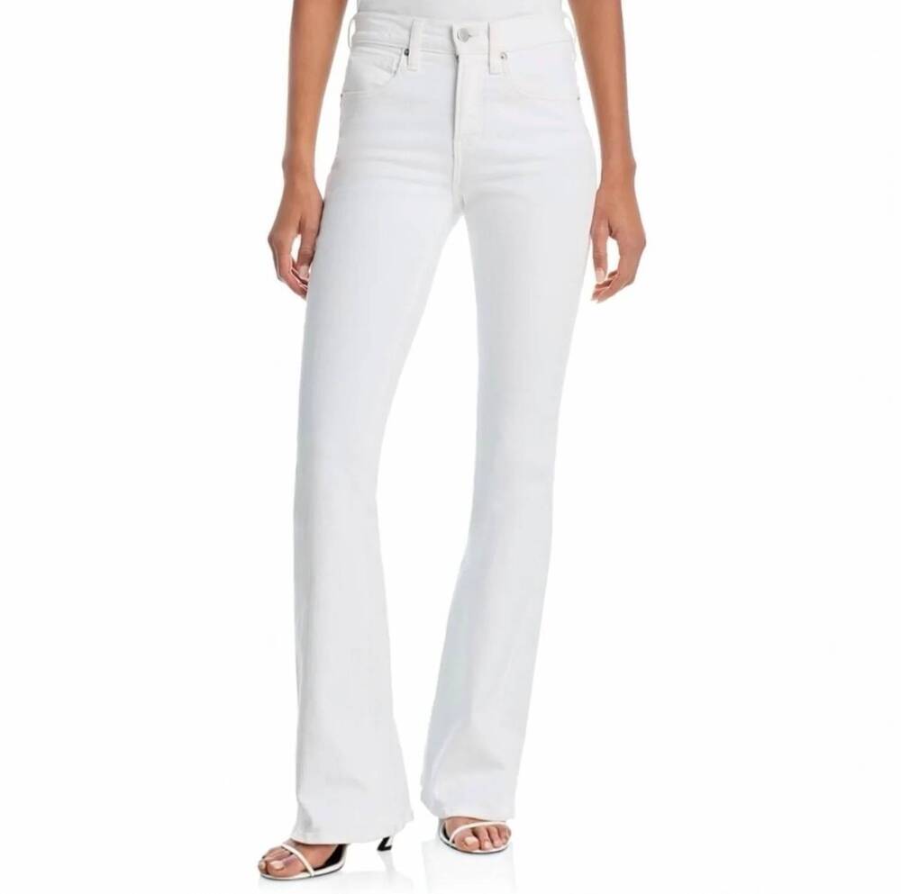 NEW VERONICA BEARD women's beverly skinny flare jeans in white
